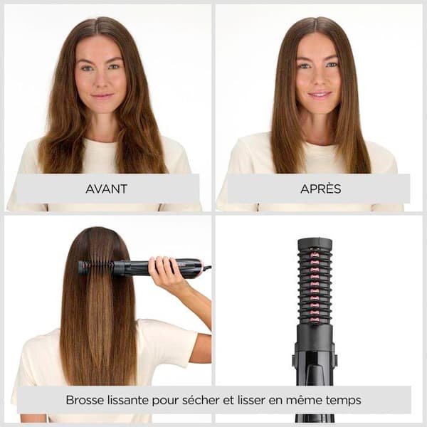 BABYLISS PERFECT FINISH AS126E - Blow brush 1000W - 2 temperatures + Fresh air - Ionic function - Brush volume 38mm{YDE}-FO-