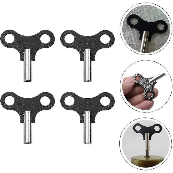 Vridklocka nyckel. Mekanisk klocknyckel Universal klocknyckel vridverktyg (svart) (4 stycken) A