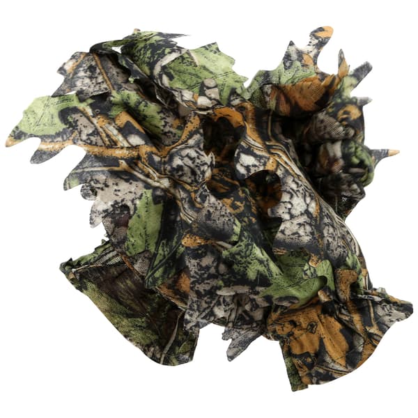 3D Comfortable Leaf Camo Pongee Full Finger Non-Slip Hunting Gloves for Outdoor Use-FO-