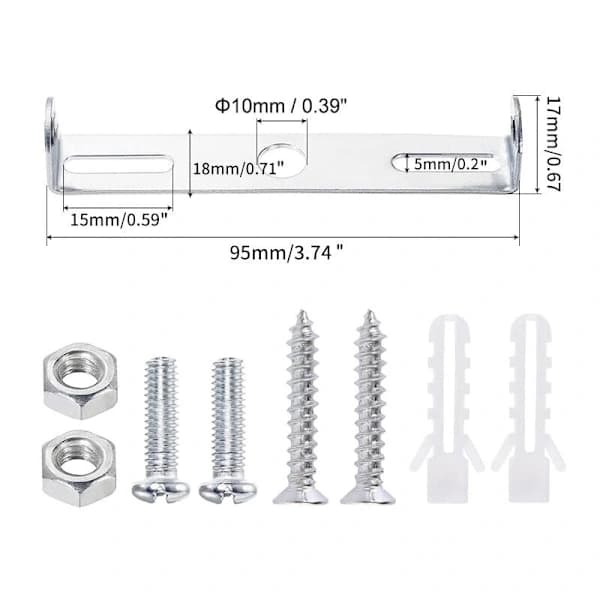 QU-4-pack 95mm Ceiling Light Bracket - Compatible with Chandeliers & Pendant Lights - Holders & Accessories, A-FO-