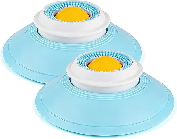 2-pak hundeslikkelegetøj, 14,5x5,5 cm slikke-bolde, PP-materiale vådfoder måtte med sugekop, velegnet til store hunde-FO-