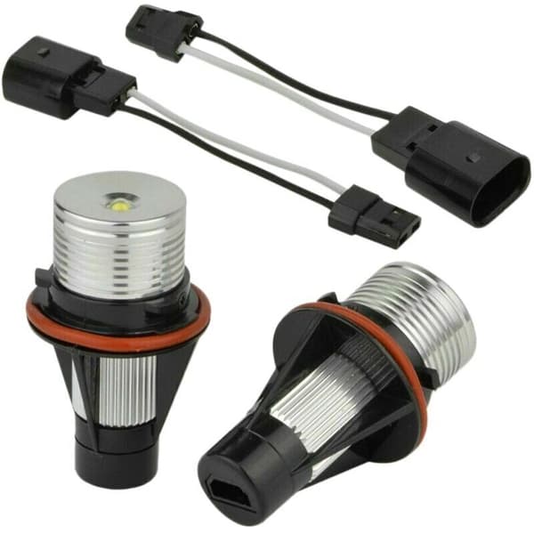 1 par 6500K hvite LED Angel Eye Marker Halo-lys for E39 E53 E60 E63 E64 E66 E87 5 6 7 X3 X5-FO-