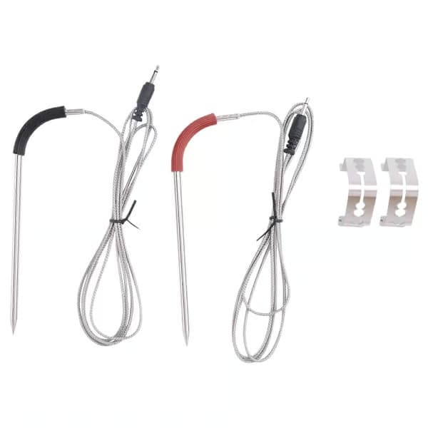 2-pack ersättningskötttermometer för Weber Grill och Smoker, temperaturtermometer med sondklämmor