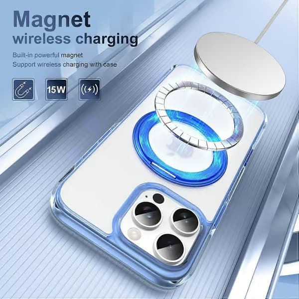 Deksel til iPhone 16 Pro Max (Gjennomsiktig blå)