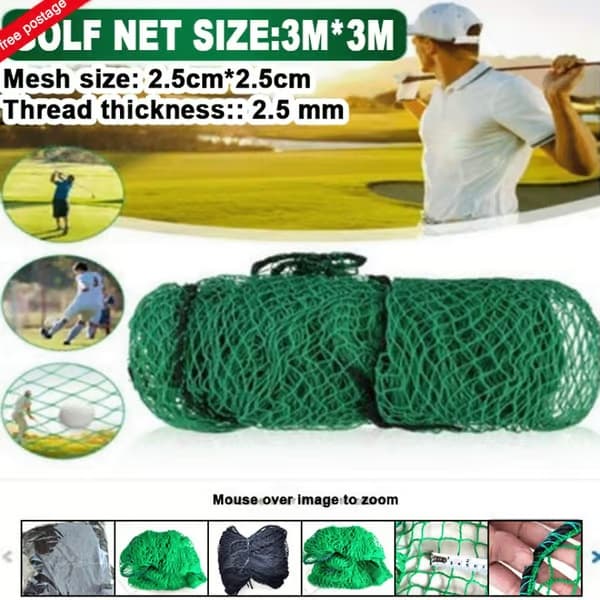 Sikkerhedsnet Easy Safe Net PE Grøn 3 * 3m til indendørs/udendørs sport, Easy-hang golføvelsesnet - Snngv