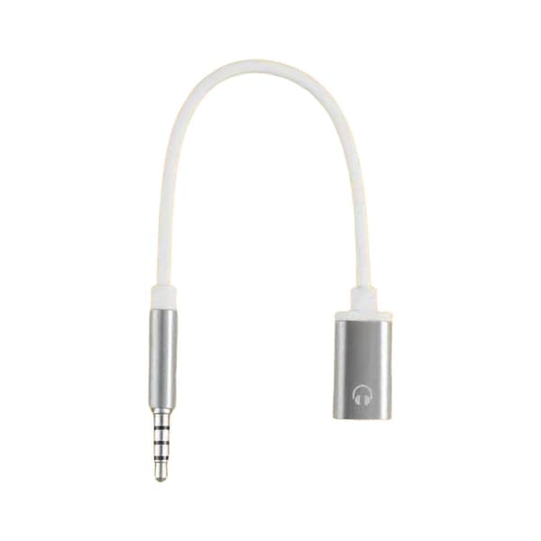 3,5 mm hann til Type-C hunn hodetelefonadapter USB-C til AUX-lydkabel Silver 0.02
