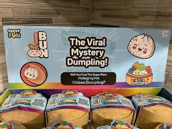 Sjelden viral holografisk / regnbuefarget mystisk squishy-dumpling (selges separat) stor
