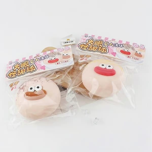 Søt dumpling-klemleke - 9 cm stressball med langsom retur White
