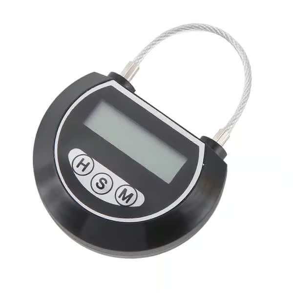 3X Elektronisk tidslås Timerlåsbeholder Multifunksjonell tidslåsbeholder for leker Svart {F3} Svart