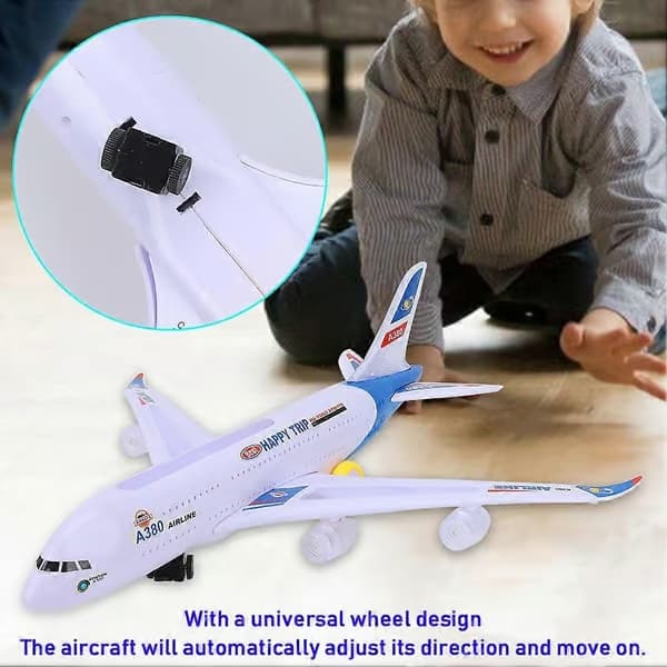 A380 Flygplan 43 cm Elektrisk modell med ljud och ljus leksaksflygplan