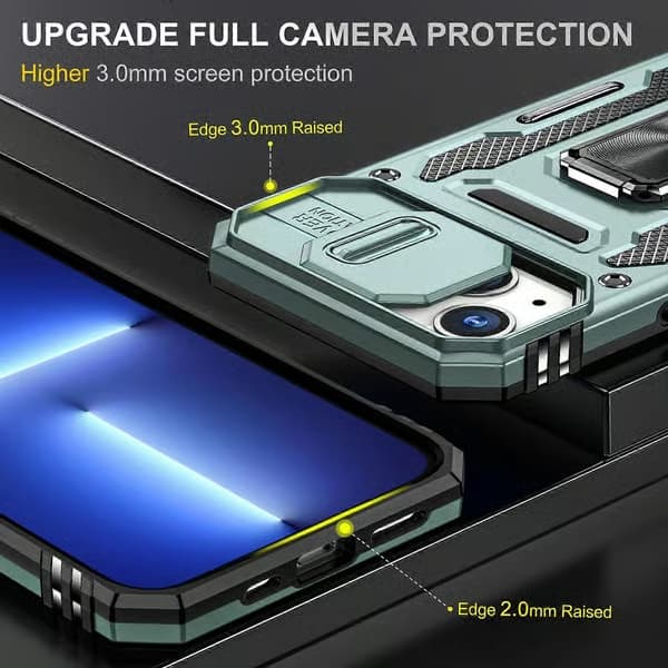 Armor PC + TPU mobilskal med kameraskydd (för iPhone 15 Plus)