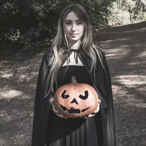 Kåpe med hette / Kappe - Halloween Svart