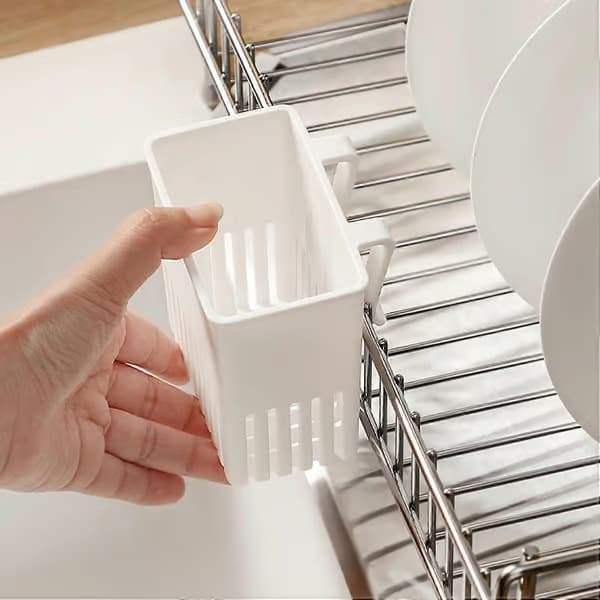 Quick Drain Bestikkstativ, Bestikkholder med flere rom for oppvaskstativ