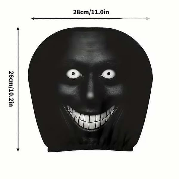 Ghost Face Nackstödsskydd, Universella Elastiska Modeller Nackstöd, Rolig Dekoration för Bilinteriör Fordon Lastbil SUV 39 2pc