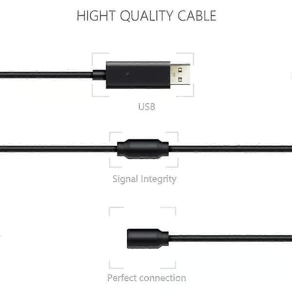 USB-kabel/adapter för Logitech G920-pedaler, rattkabel Black Edition 0617