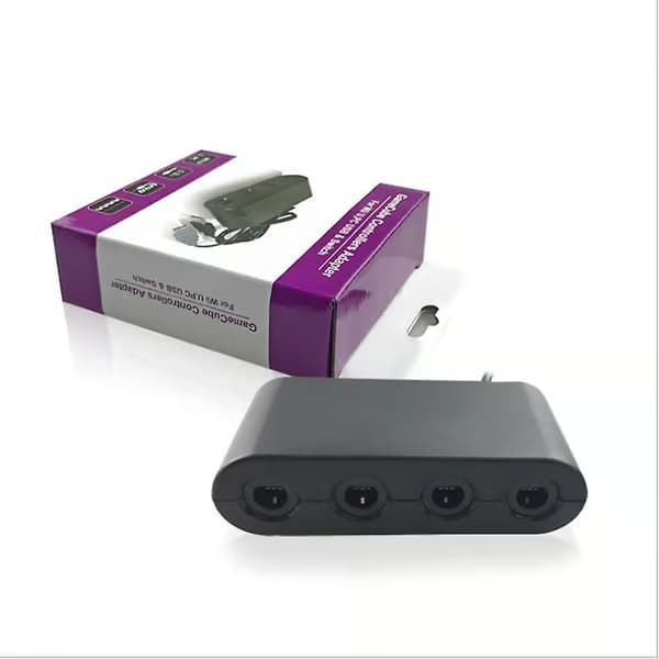 4-porters kontrolleradapter for Nintendo GameCube til Switch, Wii U og PC