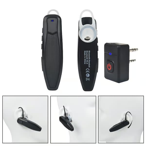 Trådløst Bluetooth PTT-headset til walkie-talkie, håndfrit K-stik til mikrofon-headsetadapter