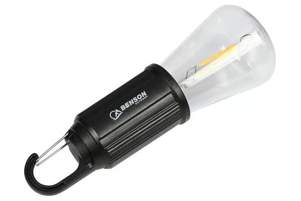Campinglampe med karabinkrok, oppladbar, tilbehør til hjemmebelysning
