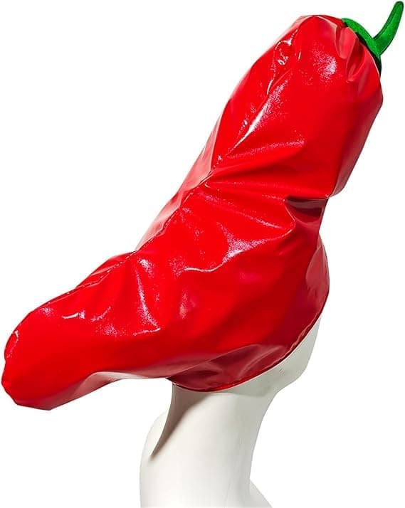 Sjove chili-festhatte, lavet af åndbart polyester, perfekte til påskefester og udklædningssjov.