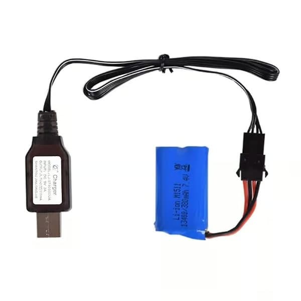 7.4V SM4P omvendt oplader 4-pin litiumbatteri USB-opladningskabel