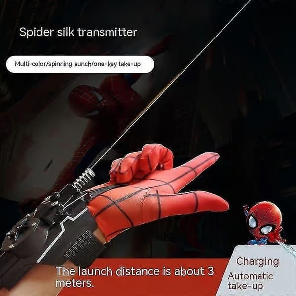 Spider-Man Web Shooters Leker Spider-Man Håndledd-utskyter Cosplay Peter Parker Tilbehør Rekvisitter Hansker for barn