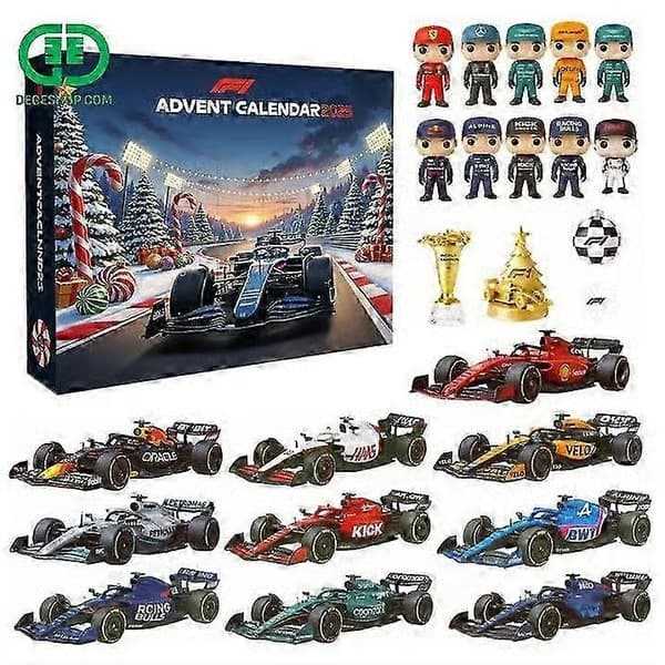 F1 Racing 2026 Adventskalender Nedtelling Julekalender Blindboks Juletrepynt