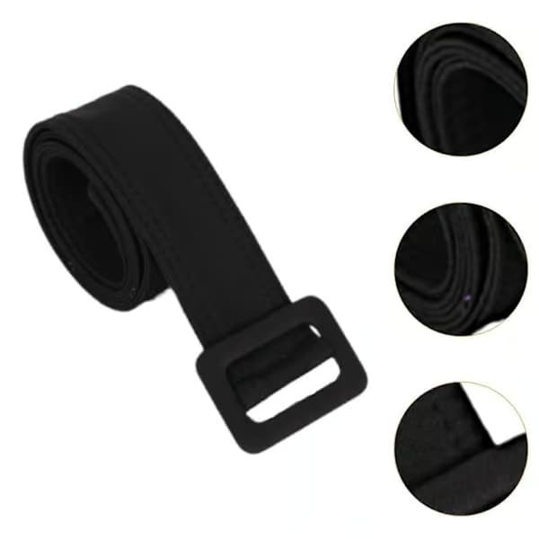 Trenchcoat-bælte til kvinder, bælte til jakke, taljebælte til overtøj, blå/sort, total længde 158 cm Black