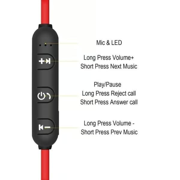 Unisex hovedtelefoner håndfri Bluetooth trådløst headset til træning sort black