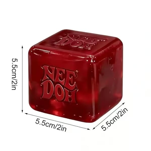 NeeDoh Dr Pepper Nice Cube Stupid Squish Stressaflastningslegetøj, Blødt Klemme Fidget Legetøj til Børn og Voksne