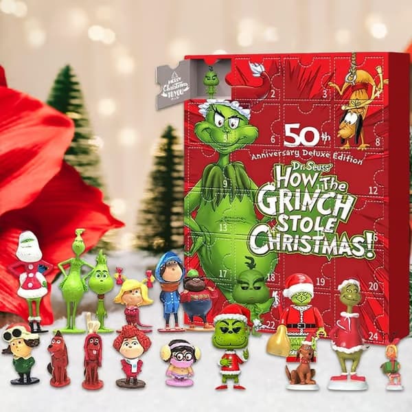 Julekalender Burui Grinch Stitch Sanrio Blind Box 24-dagers nedtellingskalender Blind Box E