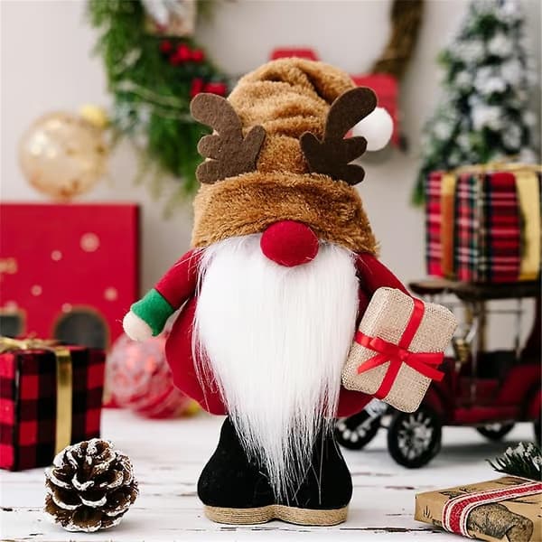 Dekorativ stående julemandsfigur til hjemmet og fest
