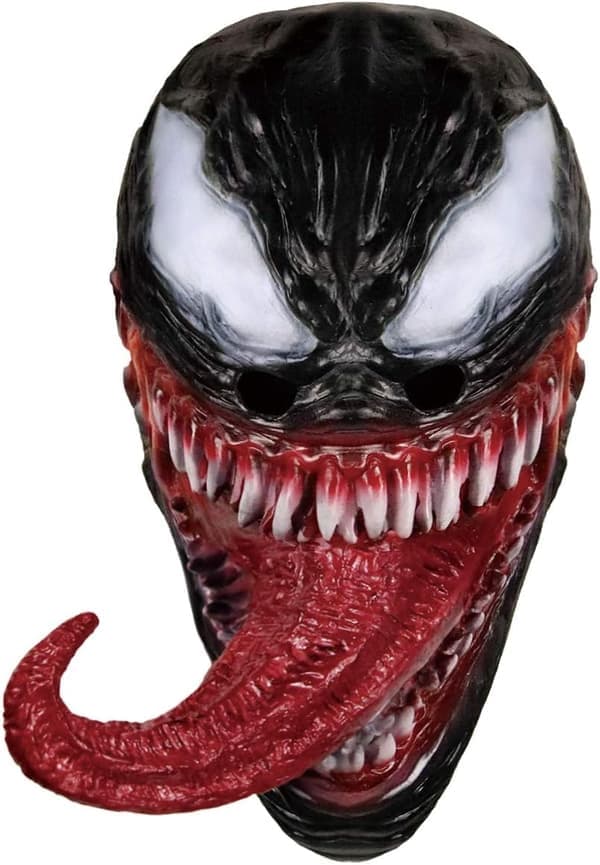 Venom Mask Latex Mask Cosplay Lång Tunga Cosplay Julfilm