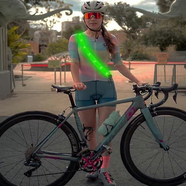 LED-refleksbånd | LED-lys med høy synlighet, 3 moduser, USB-oppladbart, ingen batterier nødvendig | Værbestandig