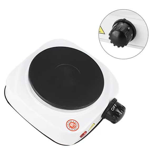 500W Mini elektrisk kokeplate for benkeplate, praktisk solid kokeplate for kjøkken