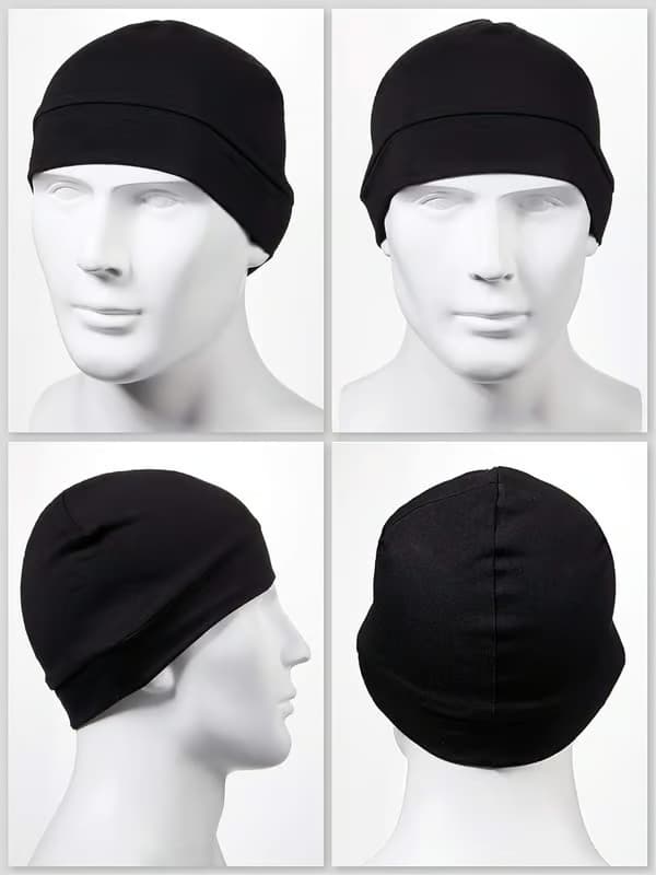 Skull Caps Herre Myk Bomull Beanie Sovehetter Elastisk Hjelm Multifunksjonell Liner Hodeplagg for Menn Kvinner