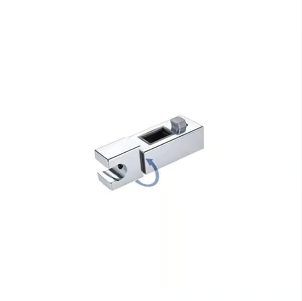Skyvbar dusjholder for 15x30 mm rør - Rektangulær i forkrommet ABS-plast for bad