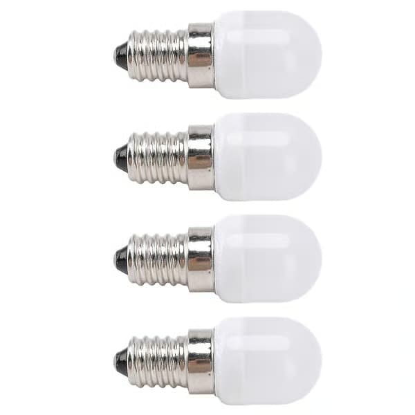 10 stk. E14 LED-pære i rustfrit stål, 1,5W, 220V, hvid, til lysekrone, loft, skab, væg, bordlamper