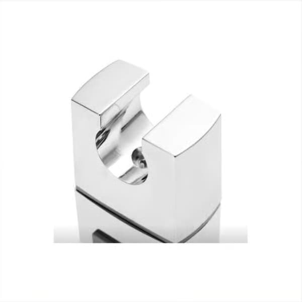 Glidende bruseholder til 15x30 mm rør - Rektangulær i forkromet ABS til badeværelset