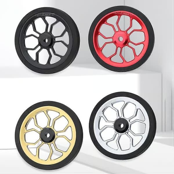 LP 82mm Easywheel til foldecykel, stort støttehjul, cykeltilbehør, sølv