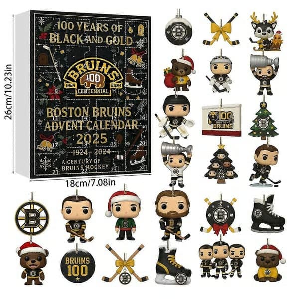 2026 100 vuotta mustaa ja kultaa Boston Bruins -joulukalenteri