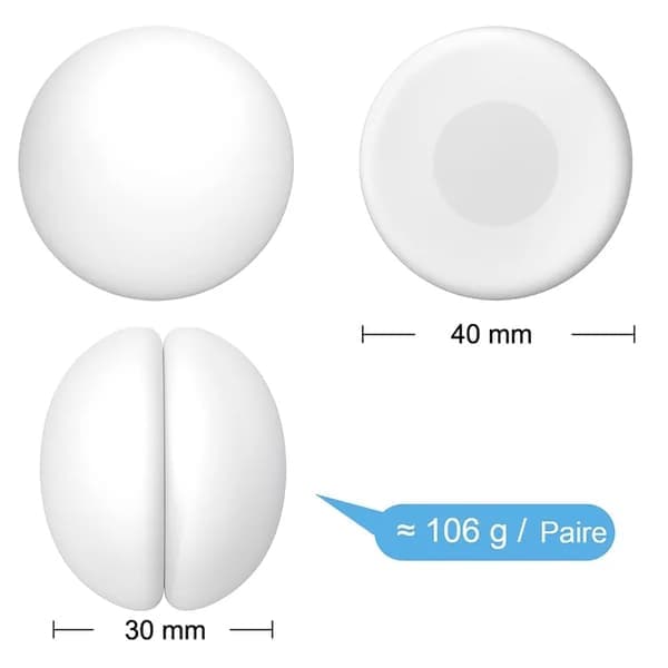3-pack duschdraperimagneter - starka rostfria magneter med silikonskydd, vikter för duschdraperi, tysta, förhindrar att draperiet blåser 4-Pack