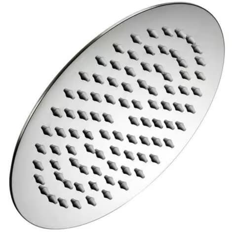 Rotondo Tondo dusjhode i stål 20 cm, krom, tynn regneffekt