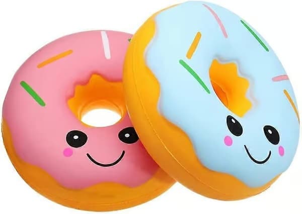 Donut Squishy-leke, sakte stigende, myk stressavlastningsleke, barnebursdagsgave, samleobjekt