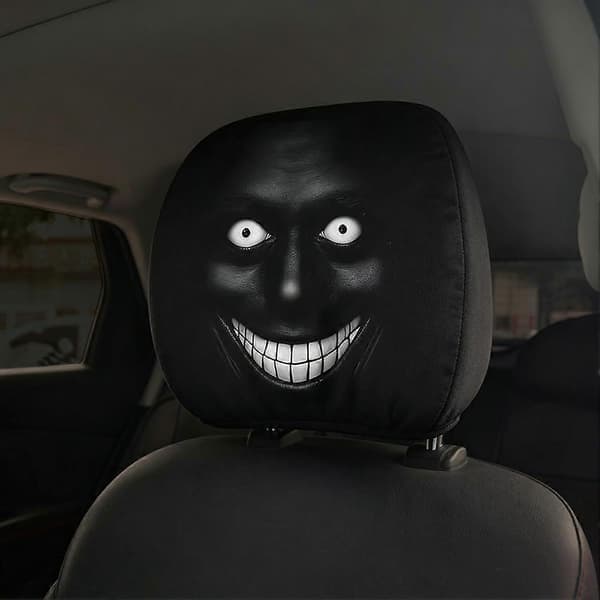 Ghost Face Nackstödsskydd, Universella Elastiska Modeller Nackstöd, Rolig Dekoration för Bilinteriör Fordon Lastbil SUV 39 1pc