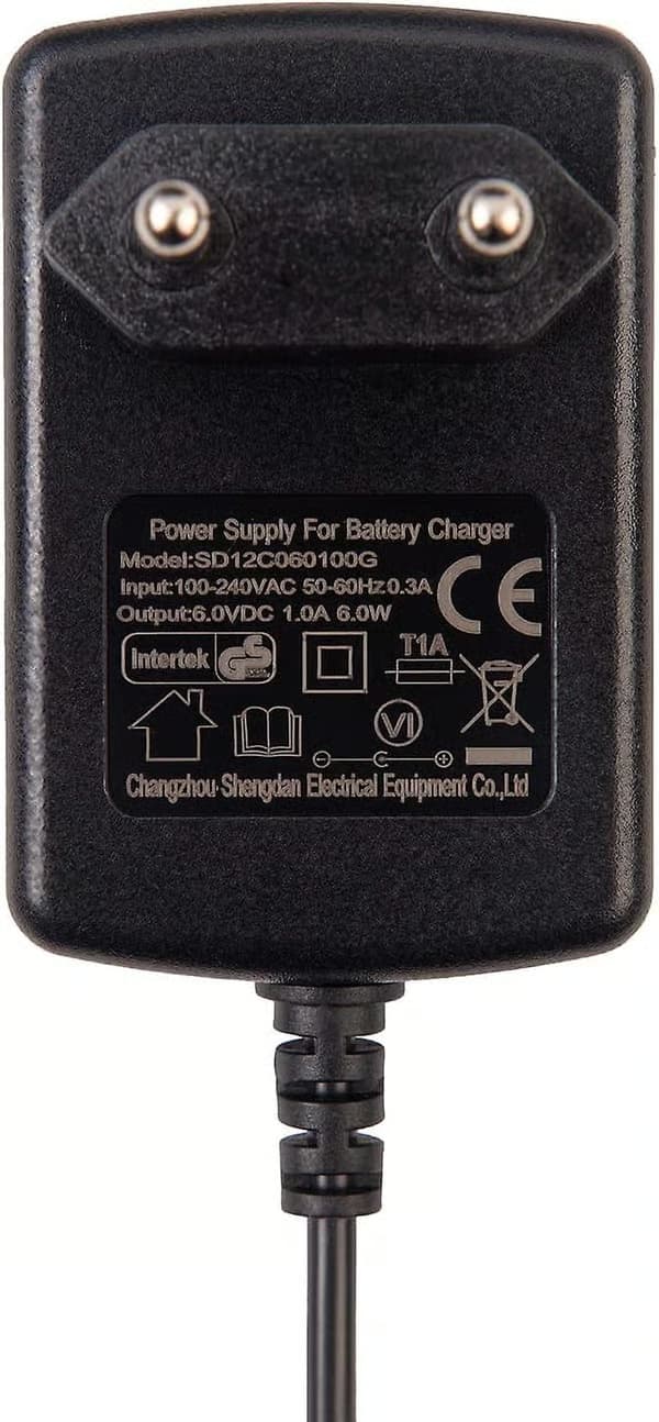 6V batterilader for lekebiler, 6V lader for elektrisk bil og SUV-tilbehør