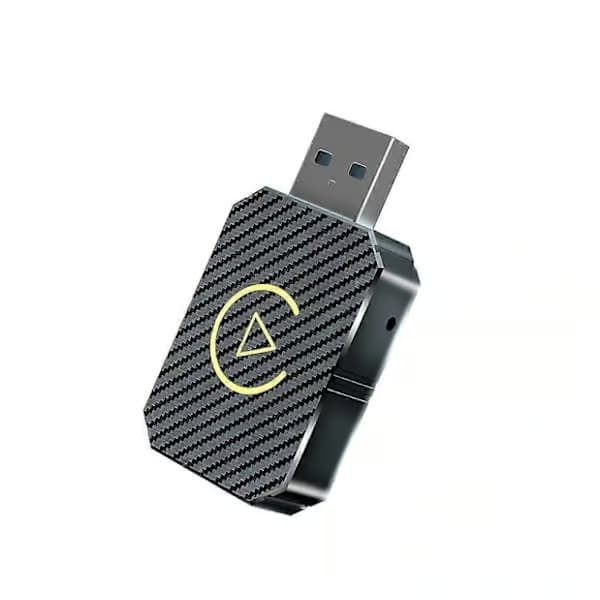 2-i-1 trådløs CarPlay-adapter Android Auto trådløs adapter Smart Mini Box USB-dongle Plug and Play WiFi hurtigforbindelse sølv