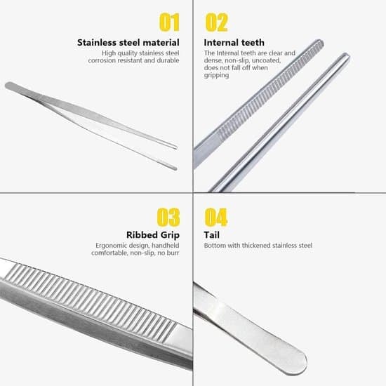 30 cm Professionel Køkkentang med Langt Håndtag – Pincet til Grill og Steaks | Rustfrit Stål