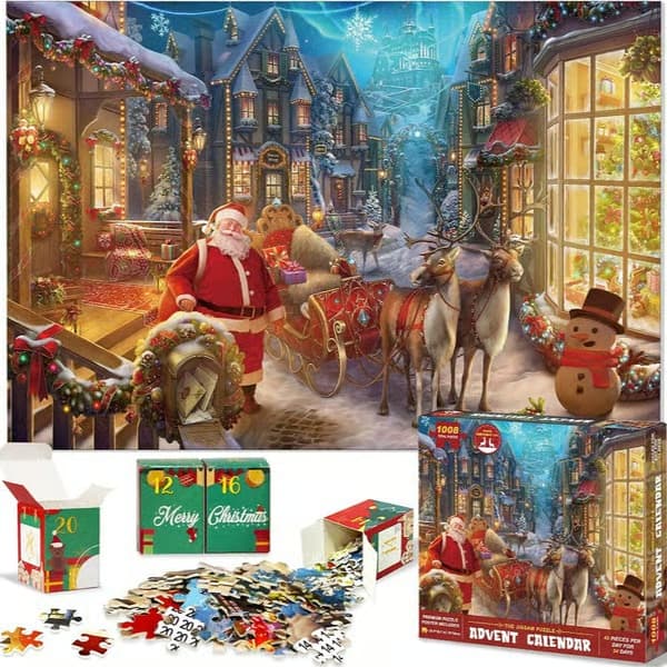 Jule-blindbox nedtællingskalender puslespil jule-adventskalender PT-8