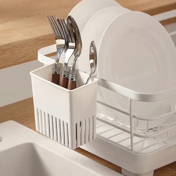 Quick Drain Bestikkstativ, Bestikkholder med flere rom for oppvaskstativ