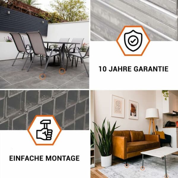 6 sorte propper til 60x30 mm rektangulære rør, plast-endekapper